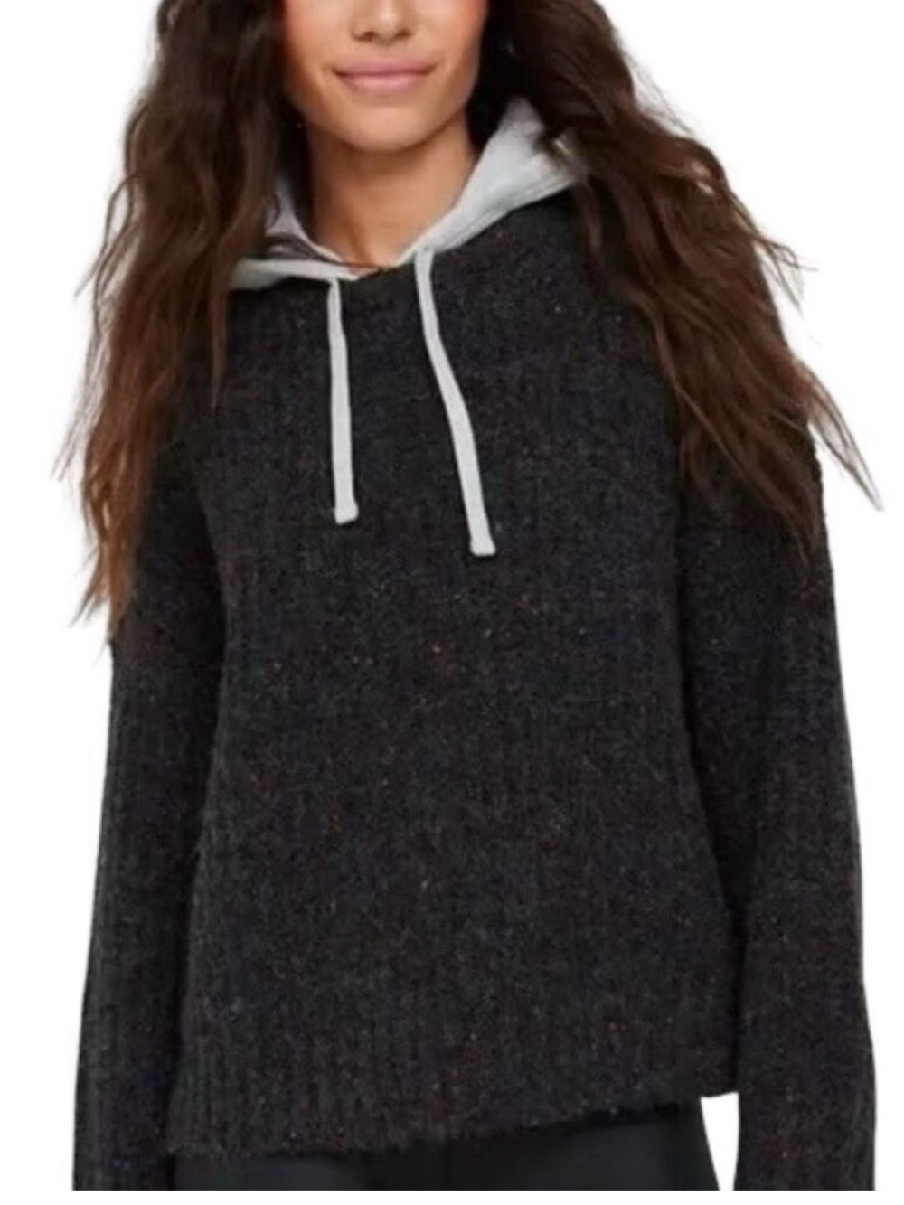 OFFLINE by Aerie Oversized Speckled Knit Hooded Sweater